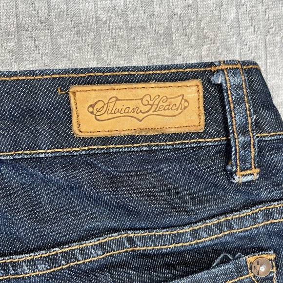 Denim - Silvian Heach Women (42/29X33) low rise Slim fit straight leg‎ blue jeans pants